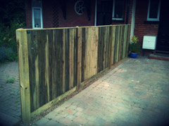 Closed Board Fence Slotted Timber
